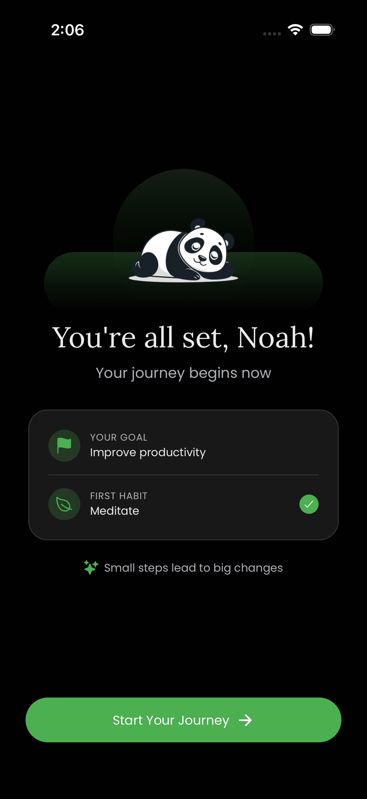 Lazy Panda — Step across the threshold.
